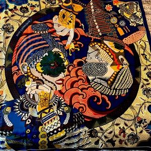 Hermes Duo Cosmique Silk Scarf